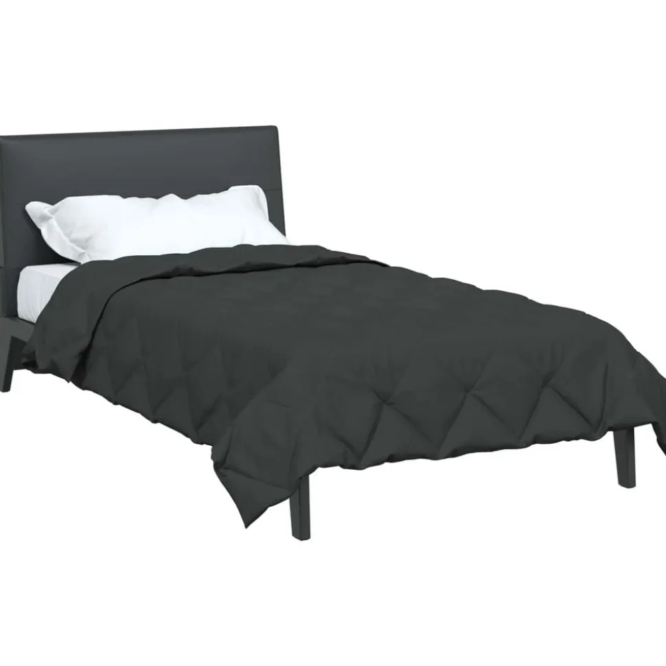 vidaXL Zomerdekbed Antraciet 200 x 135 cm Microfiber