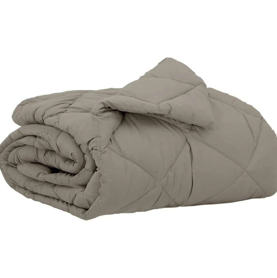 vidaXL Zomerdekbed Lichtgrijs 200 x 135 cm Microfiber