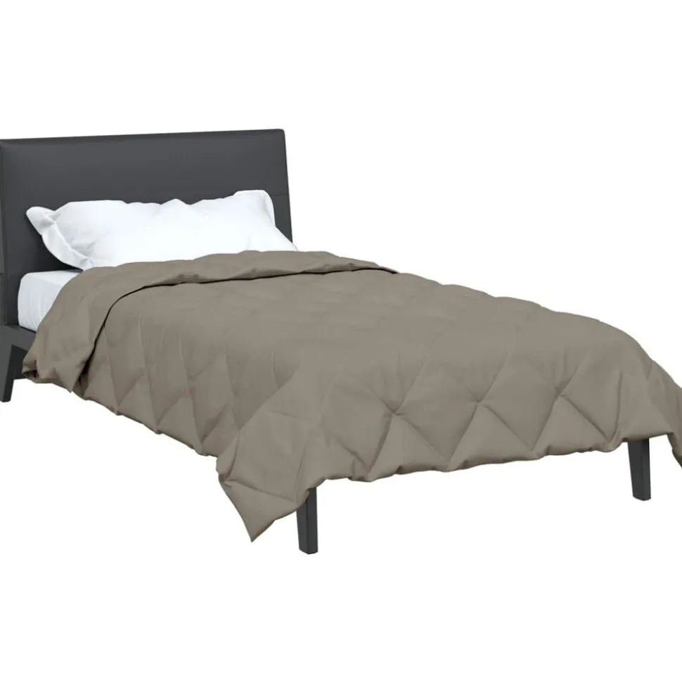 vidaXL Zomerdekbed Lichtgrijs 200 x 135 cm Microfiber