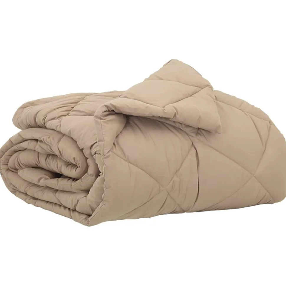 vidaXL Zomerdekbed Taupe 200 x 135 cm Microfiber