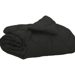 vidaXL Zomerdekbed Zwart 200 x 135 cm Microfiber