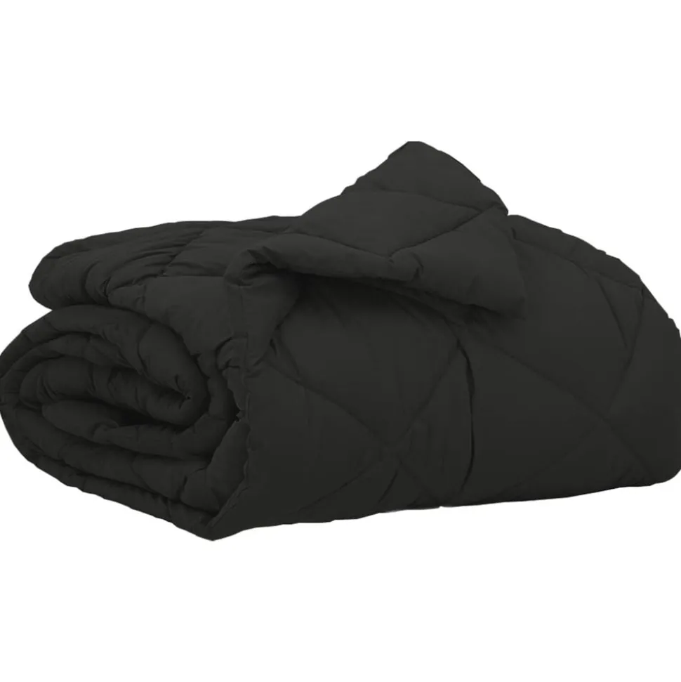 vidaXL Zomerdekbed Zwart 200 x 135 cm Microfiber