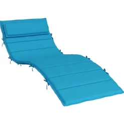 vidaXL Zon Loungerkussen lichtblauw 178 x 60 x 4 cm Oxford stof