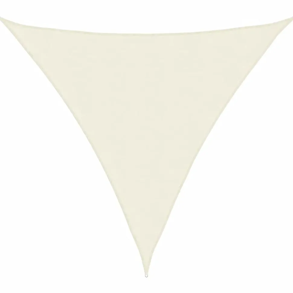 vidaXL Zonnescherm driehoekig 3,6x3,6x3,6 m oxford stof crèmewit