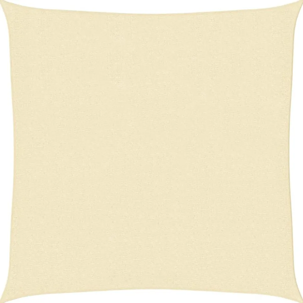 vidaXL Zonnescherm HDPE crème vierkant 3,6x3,6 m