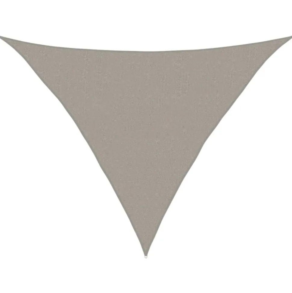 vidaXL Zonnezeil 160 g/m² driehoekig 2,5x2,5x3,5 m HDPE lichtgrijs