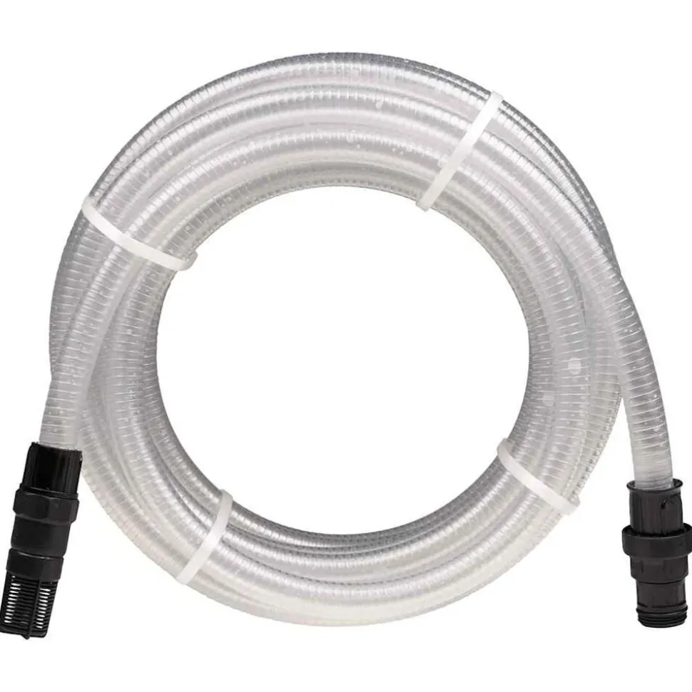 vidaXL Zuigslang met PVC koppelingen 1,1'' 10 m PVC transparant