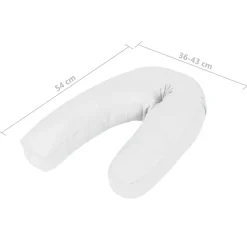 vidaXL Zwangerschapskussen J-vormig 54x(36-43) cm wit