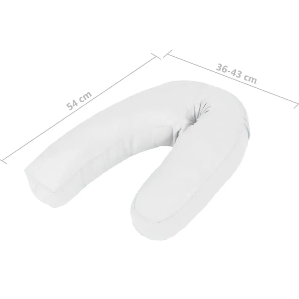 vidaXL Zwangerschapskussen J-vormig 54x(36-43) cm wit