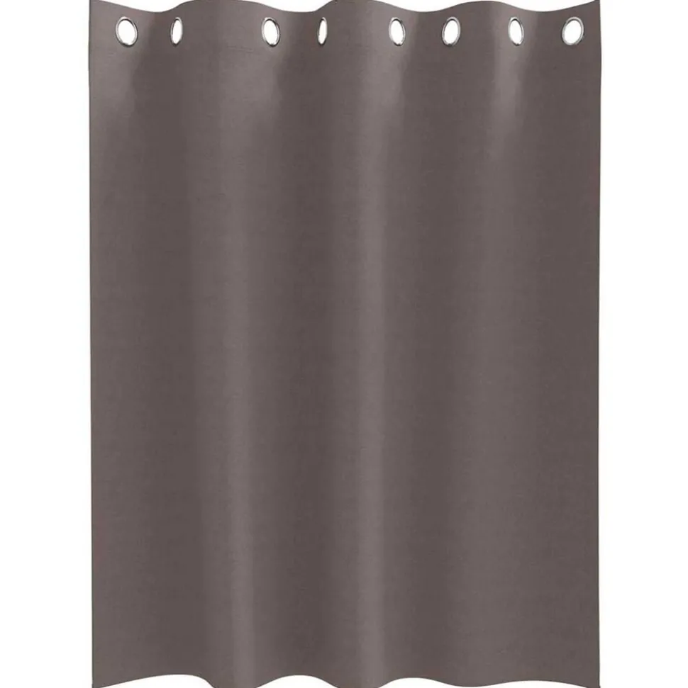 vidaXL Zwart-out Gordijnen met Ringen 2 pcs Donkerbruin 140 x 140 cm
