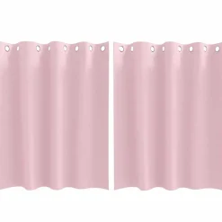 vidaXL Zwart-out Gordijnen met Ringen 2 pcs Babyroze 140 x 140 cm