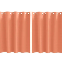 vidaXL Zwart-out Gordijnen met Ringen 2 pcs Terracotta 140 x 140 cm
