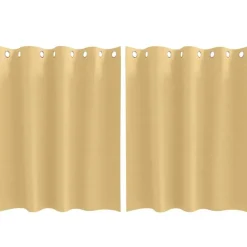 vidaXL Zwart-out Gordijnen met Ringen 2 pcs Beige 140 x 140 cm
