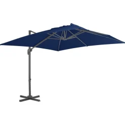 vidaXL Zweefparasol met aluminium paal 3x3 m azuurblauw