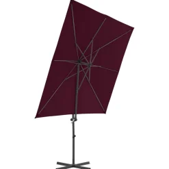 vidaXL Zweefparasol met stalen paal 250x250 cm bordeauxrood