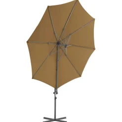 vidaXL Zweefparasol met stalen paal 300 cm taupe