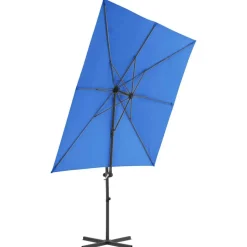 vidaXL Zweefparasol met stalen paal 250x250 cm azuurblauw