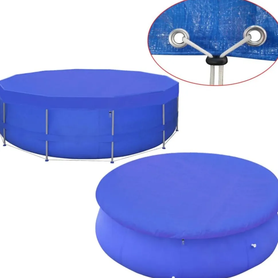 vidaXL Zwembadafdekking PE rond 460 cm 90 g/m²