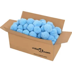vidaXL Zwembadfilterbolletjes antibacterieel 1400 g polyetheen blauw