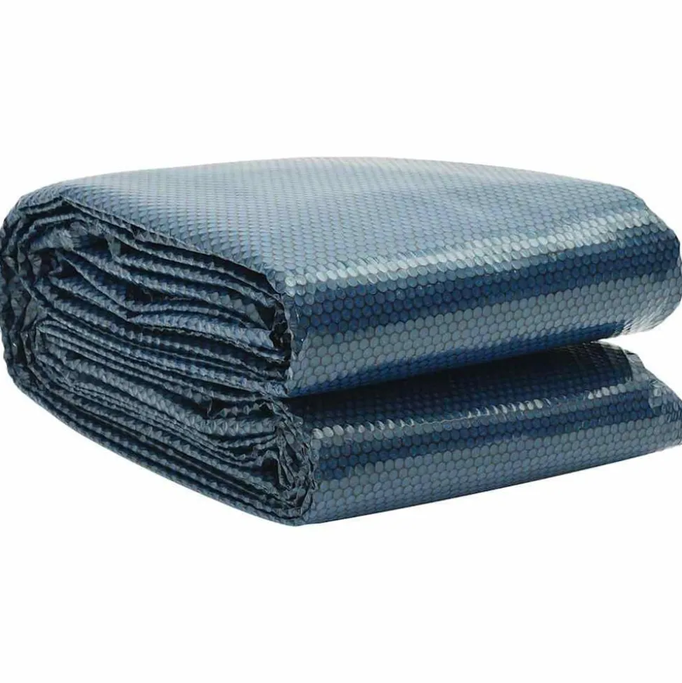 vidaXL Zwembadfolie solar drijvend 975x488 cm PE zwart en blauw