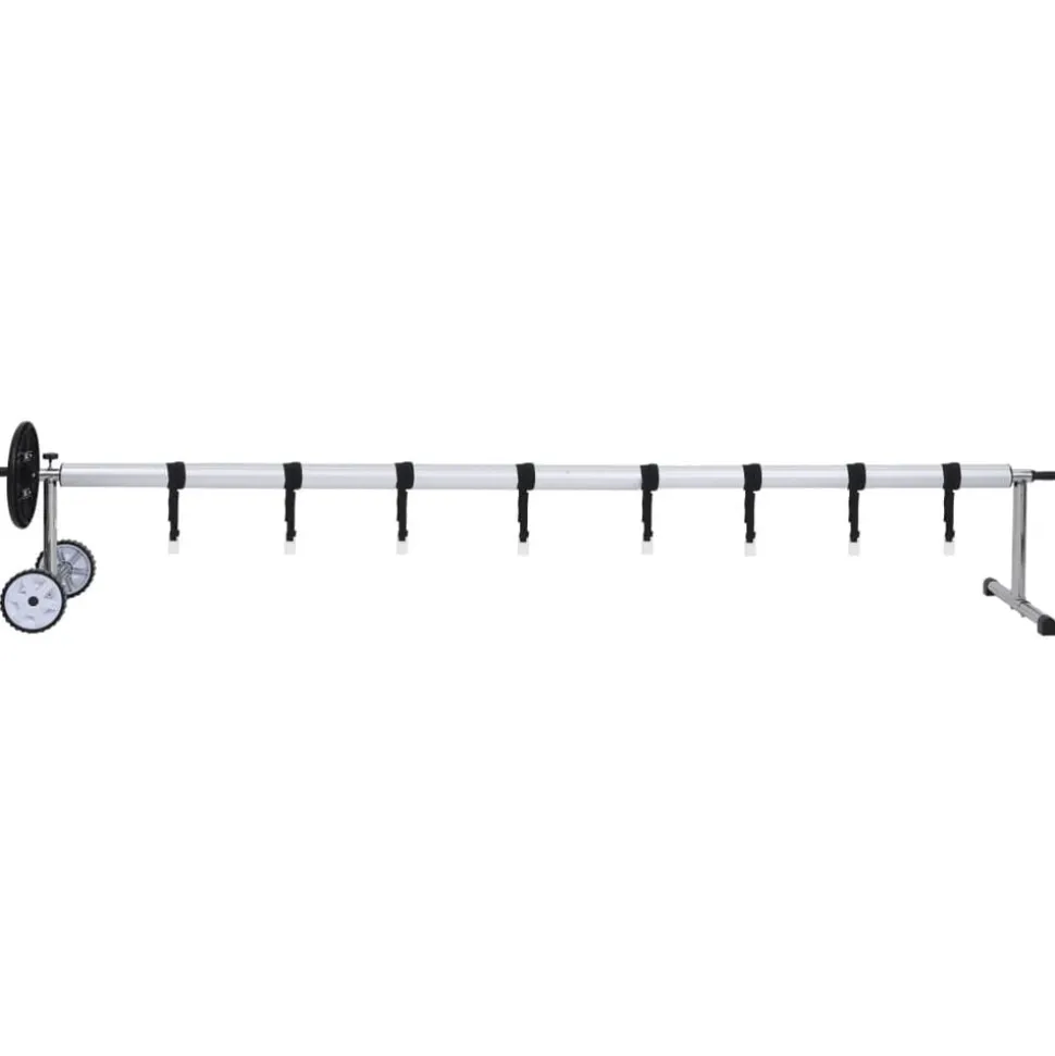 vidaXL Zwembadhoesroller met roestvrijstalen frame