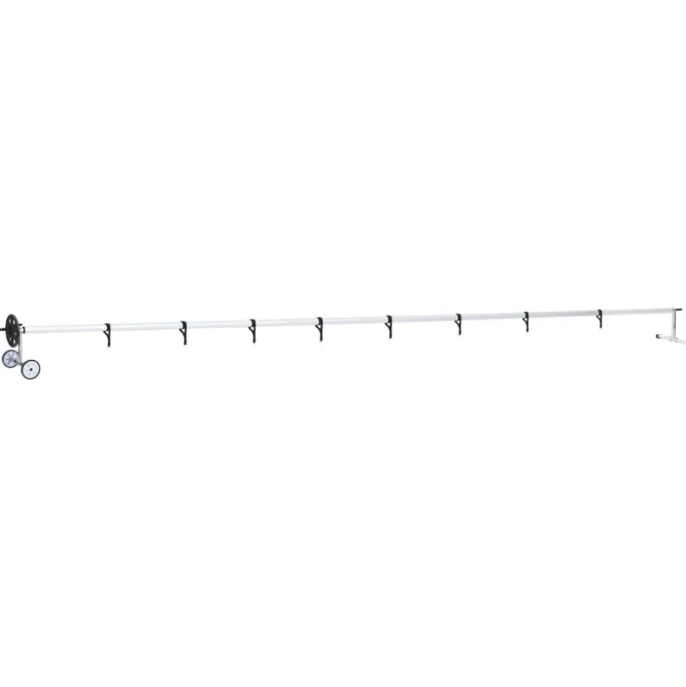 vidaXL Zwembadhoesroller met roestvrijstalen frame