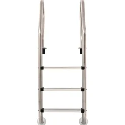 vidaXL Zwembadladder met 3 sporten 120 cm roestvrij staal 304