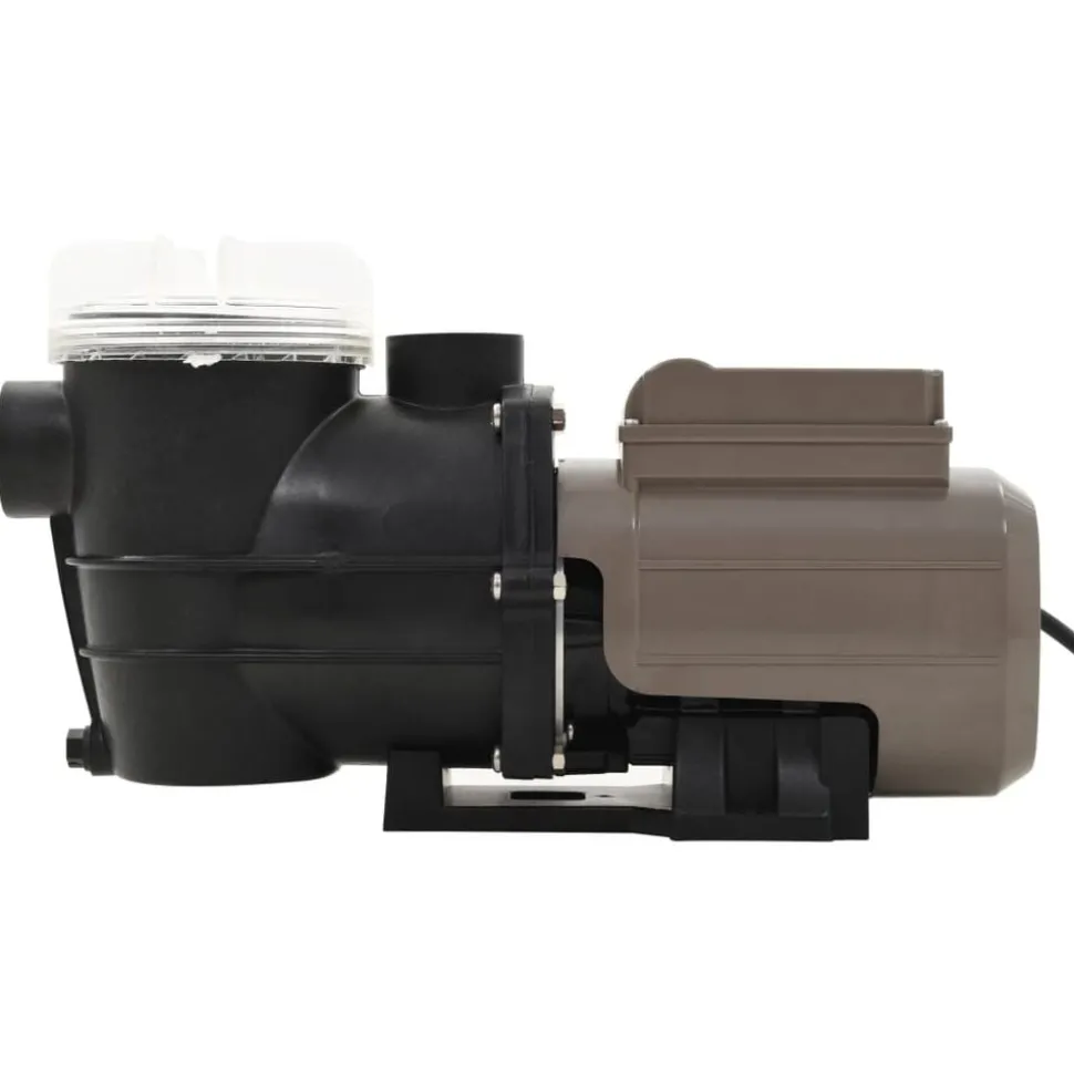 vidaXL Zwembadpomp met timer 0,25 pk 8000 L/u zwart