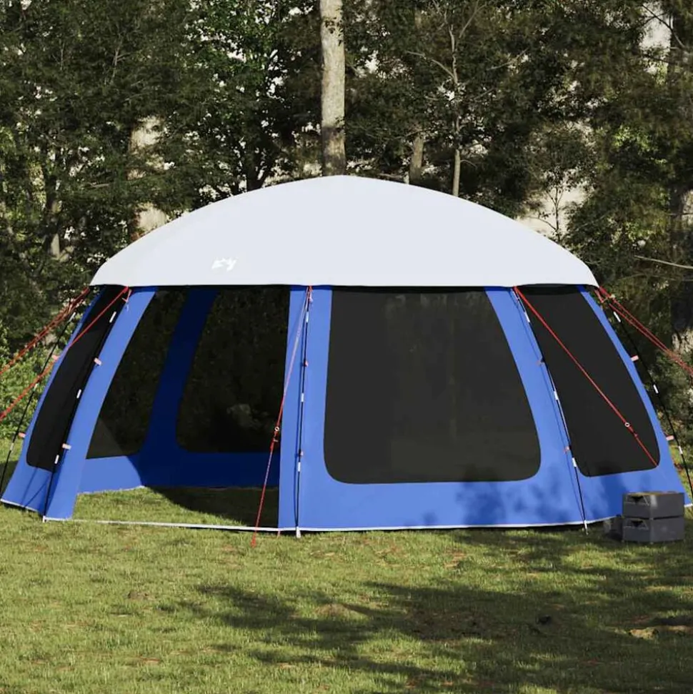 vidaXL Zwembadtent afneembare buitentent gaaswanden azuurblauw
