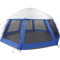vidaXL Zwembadtent afneembare buitentent gaaswanden azuurblauw