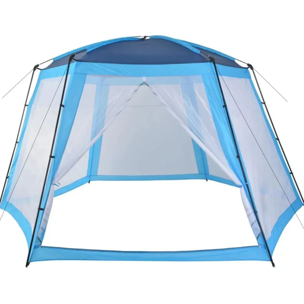 vidaXL Zwembadtent 500x433x250 cm stof blauw
