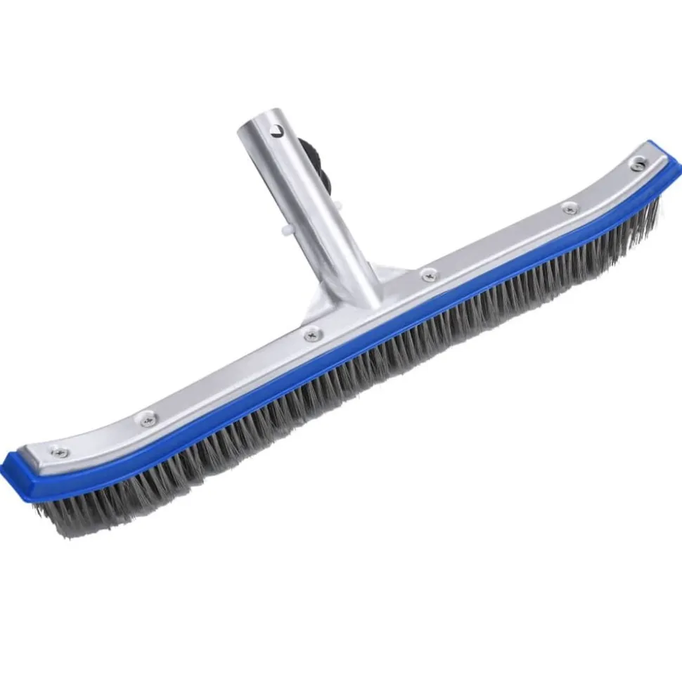 vidaXL Zwembadwandborstel aluminium