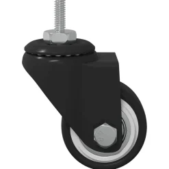 vidaXL Zwenkwiel 2 pcs Zwart 40,4 x 40,4 x 19,7 mm IJs en nylon