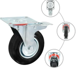 vidaXL Zwenkwielen 4 st 125 mm