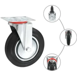 vidaXL Zwenkwielen 4 st 200 mm