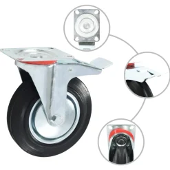 vidaXL Zwenkwielen 4 st 200 mm
