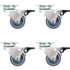 vidaXL Zwenkwielen dubbel met dubbele remmen 4 st 50 mm