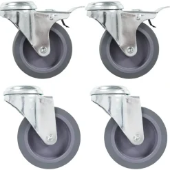 vidaXL Zwenkwielen met boutgaten 4 st 75 mm