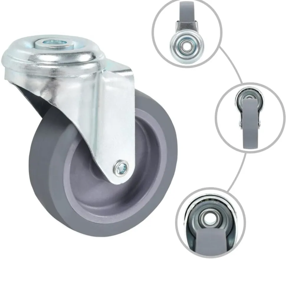 vidaXL Zwenkwielen met boutgaten 4 st 75 mm