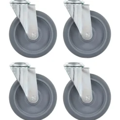 vidaXL Zwenkwielen met boutgaten 4 st 125 mm