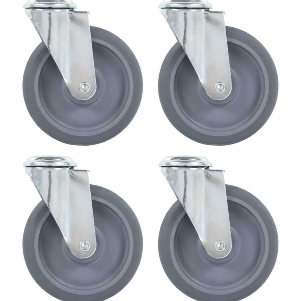 vidaXL Zwenkwielen met boutgaten 4 st 125 mm
