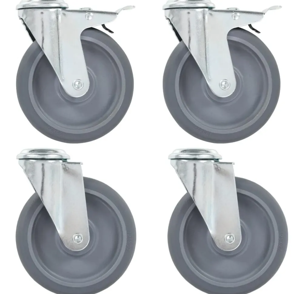 vidaXL Zwenkwielen met boutgaten 4 st 125 mm