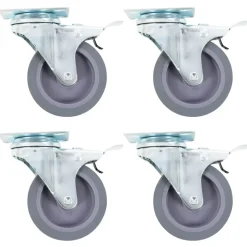 vidaXL Zwenkwielen met dubbele remmen 4 st 75 mm