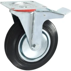 vidaXL Zwenkwielen met dubbele remmen 4 st 200 mm