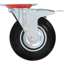 vidaXL Zwenkwielen met dubbele remmen 4 st 125 mm