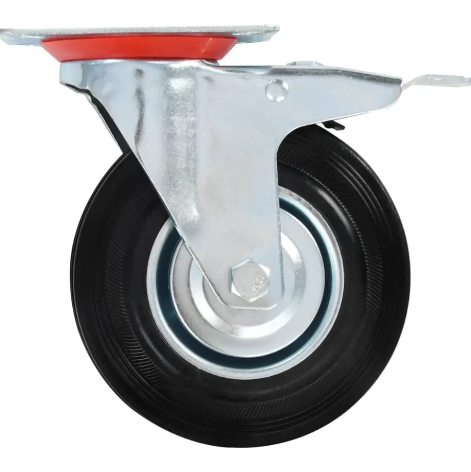 vidaXL Zwenkwielen met dubbele remmen 4 st 125 mm