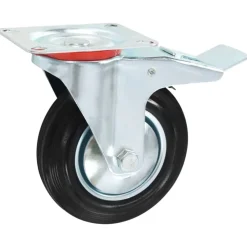 vidaXL Zwenkwielen met dubbele remmen 4 st 160 mm