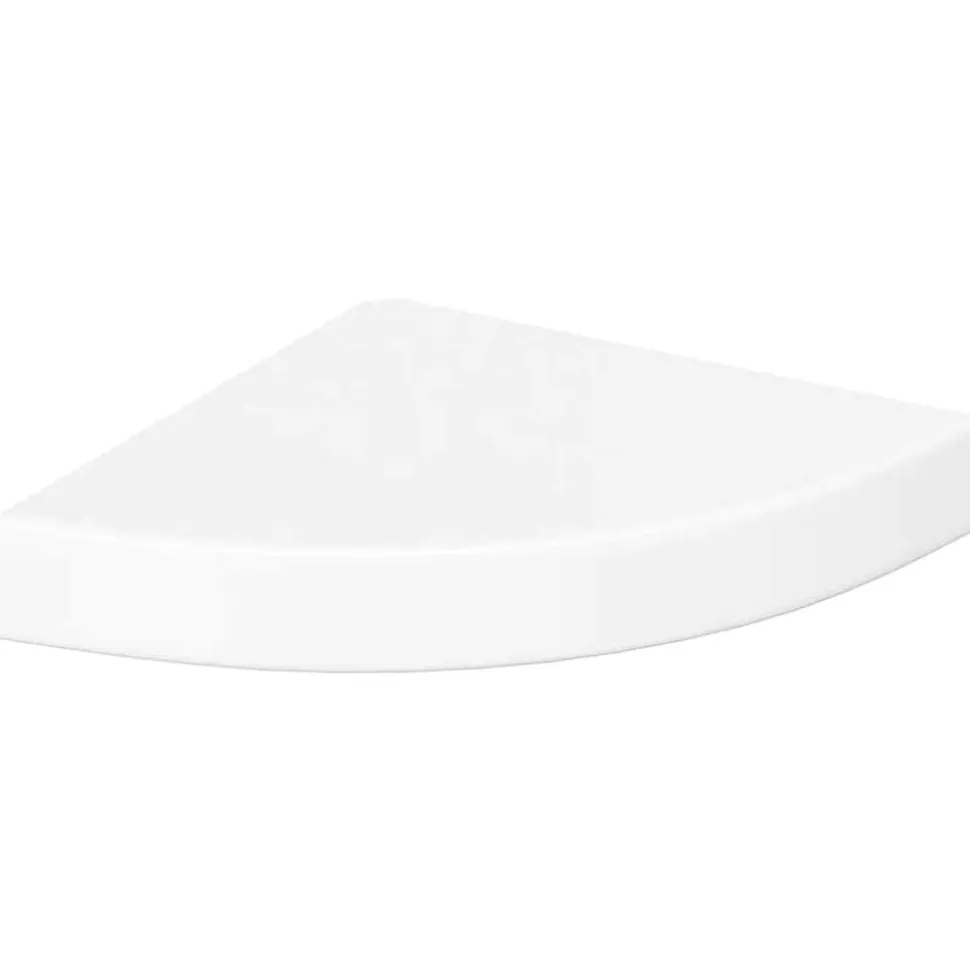 vidaXL Zwevende hoekplank hoogglans wit 25x25x3,8 cm MDF