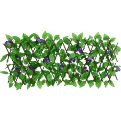 vidaXLKunstplant klimop op latwerk uittrekbaar 180x20 cm groen