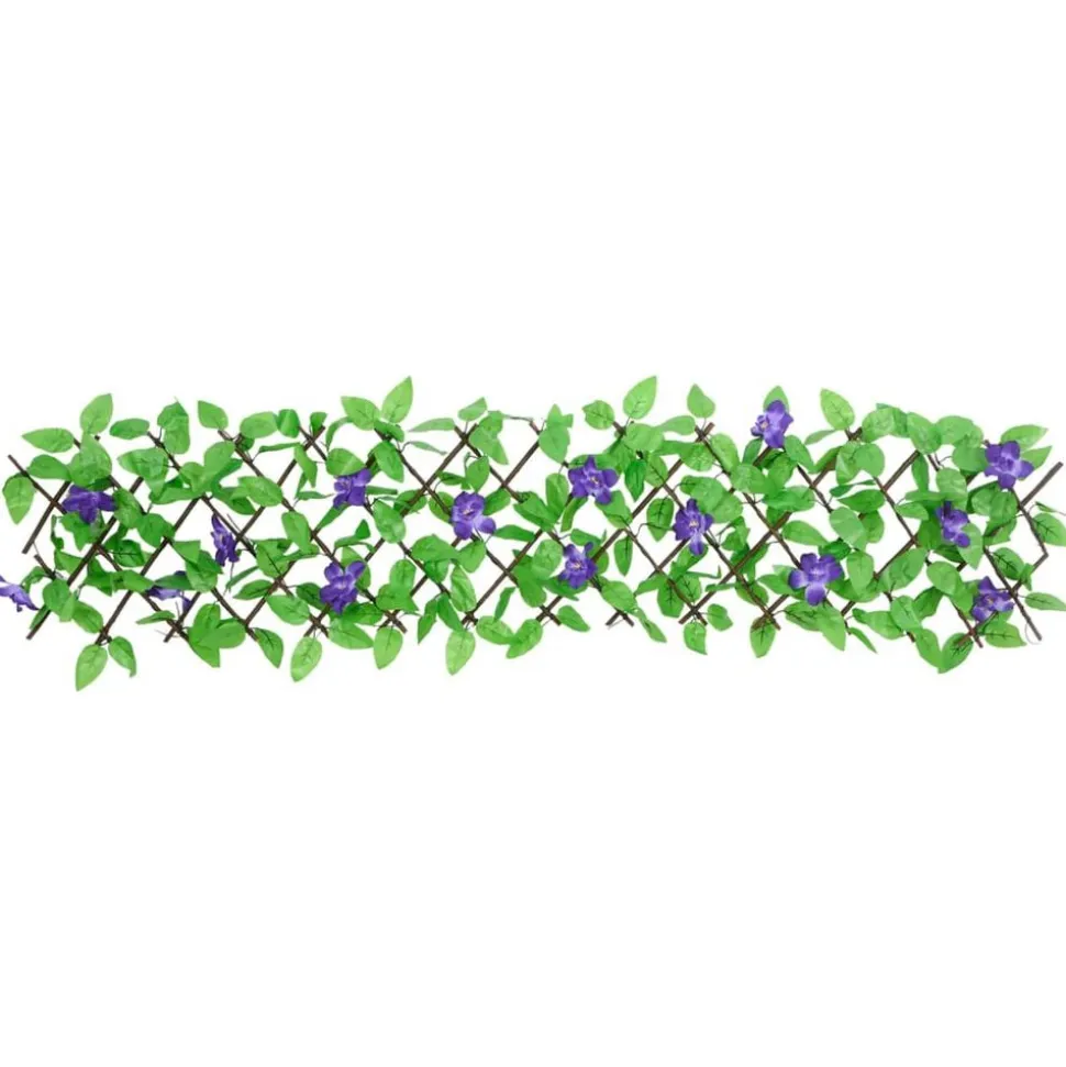 vidaXLKunstplant klimop op latwerk uittrekbaar 180x20 cm groen